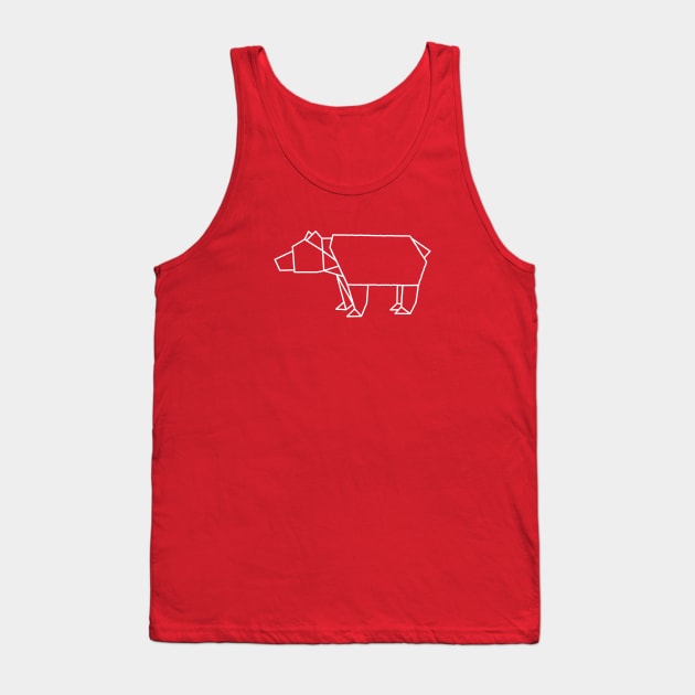 Origami Bear Tank Top by Wright Art